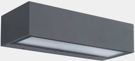 LED buiten wandlamp Nemesis, grijs, breedte 19,5 cm