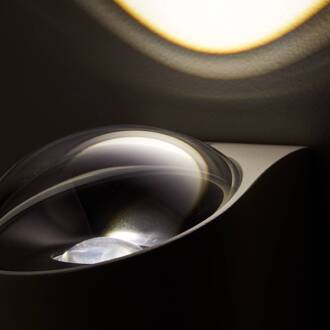 LED buiten wandlamp Saga, omhoog/omlaag, corten