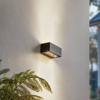 LED buiten wandlamp Selim, lengte 15,3 cm, zwart