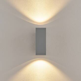 LED buiten wandlamp ShoreLine Pro Square up/down, lichtgrijs