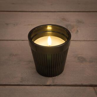LED Buitenkaars in pot zwart Ø11cm H11cm
