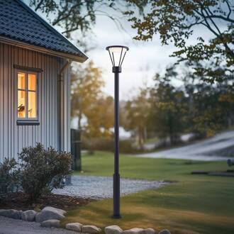 LED buitenlamp Elario, 222 cm, zwart, aluminium
