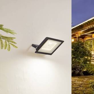 LED buitenspot Maikel, 100W, 8000lm, metaal zwart, wit, transparant