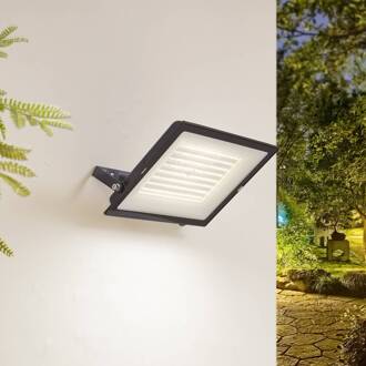 LED buitenspot Maikel, 200W, 16000lm, metaal zwart, wit, transparant