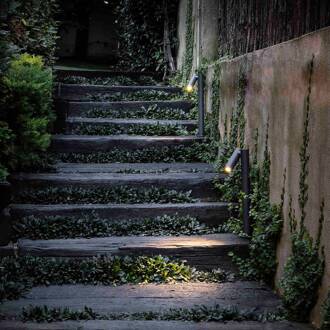 LED buitenspot Spy-2, 43,5 cm donkergrijs, helder