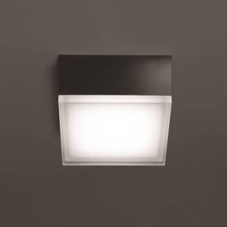 LED buitenwandlamp 1425 grafiet 12,5 x 12,5cm grafiet, opaalwit