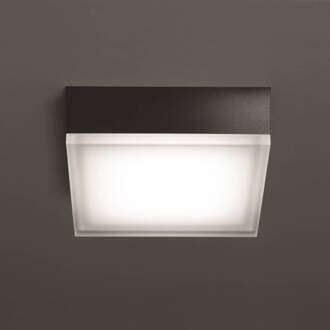 LED buitenwandlamp 1426 grafiet 20 x 20 cm grafiet, opaalwit