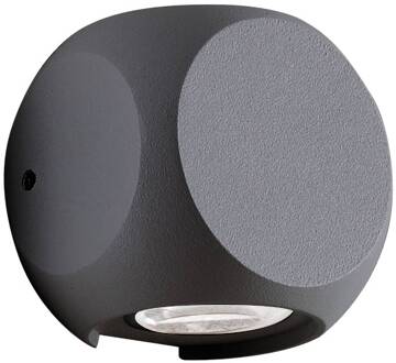 LED buitenwandlamp Ballito, up-/downlight, grijs donkergrijs