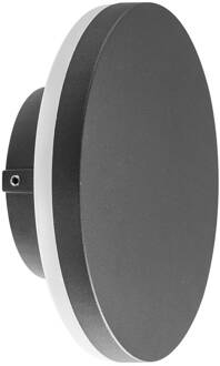 LED buitenwandlamp Bora rond, donkergrijs