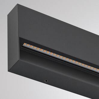 LED buitenwandlamp Cado, breedte 25 cm, zwart