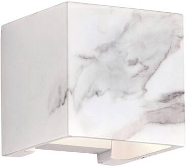 LED buitenwandlamp Davos justeerbaar marmer wit