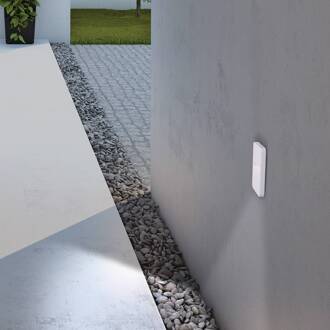 LED buitenwandlamp E187, vlak, wit