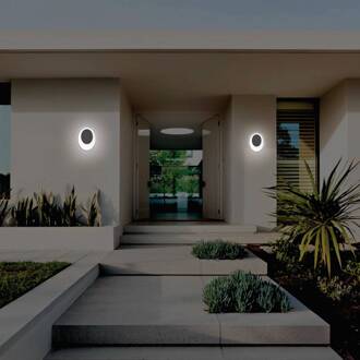 LED buitenwandlamp Erodius donkergrijs, wit