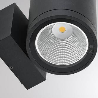 LED buitenwandlamp Foris Round W, antraciet zwart