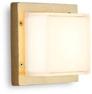 LED buitenwandlamp Ice Cubic 3403, messing natuur