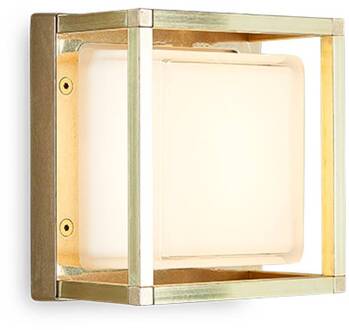 LED buitenwandlamp Ice Cubic 3404, messing natuur