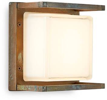 LED buitenwandlamp Ice Cubic 3405, messing antiek antiek-messing