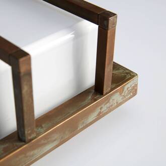 LED buitenwandlamp Ice Cubic 3406, messing antiek antiek-messing