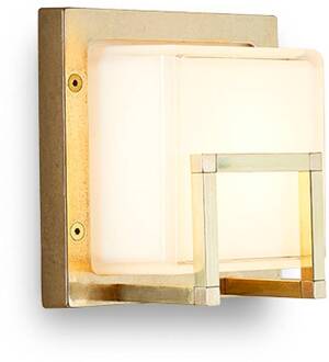 LED buitenwandlamp Ice Cubic 3407, messing natuur