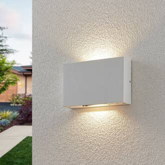 LED buitenwandlamp Katla van aluminium wit
