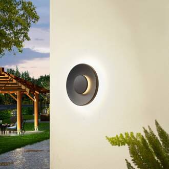 LED buitenwandlamp Kayana, zwart, aluminium, 24 cm