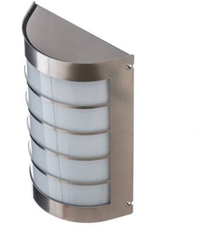 LED buitenwandlamp Macro 1 mat roestvrij staal, gesatineerd wit