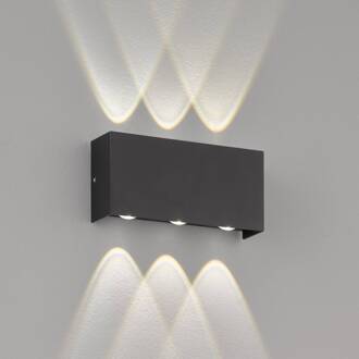 LED buitenwandlamp Nairobi, zwart zwart, mat