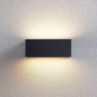 LED buitenwandlamp Nienke, IP65, 23 cm donkergrijs (RAL 7024), wit