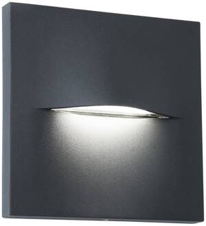 LED buitenwandlamp Vita, donkergrijs, 14 x 14 cm