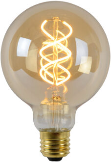 Led Bulb Filament Lamp Ø 9,5 Cm Led Dimb. Oranje