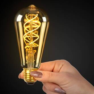 LED BULB TWILIGHT SENSOR - Filament lamp Buiten - Ø 6,4 cm - LED - E27 - 1x4W 2200K - Amber
