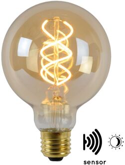 LED BULB TWILIGHT SENSOR - Filament lamp Buiten - Ø 9,5 cm - LED - E27 - 1x4W 2200K - Amber