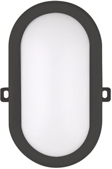 LED Bulkhead Basic 12W 3000K Warm Wit Zwart Ovaal 820lm