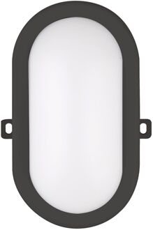 LED Bulkhead Basic 6W 3000K Zwart Ovaal 400lm IP54