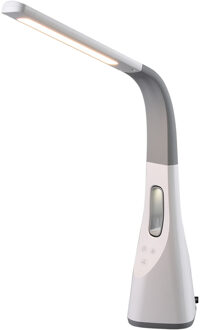 LED Bureaulamp met Ventilator - Tafelverlichting - Trion Venton - 5W - Aanpasbare Kleur - Dimbaar - Rechthoek - Mat Wit