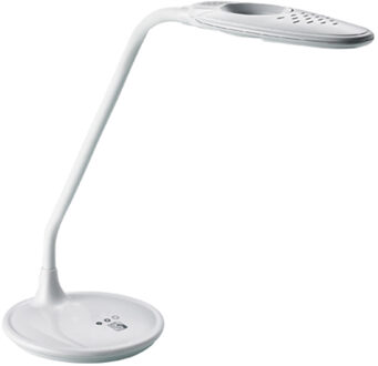 Led Bureaulamp Met Vergrootglas - Aigi Magnoty - 5w - Natuurlijk Wit 5000k - Dimbaar - Glans Wit
