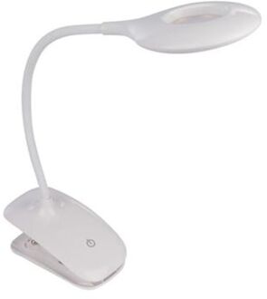 LED-BUREAULAMP - OPLAADBAAR - DIMBAAR - 20 LEDs - WIT