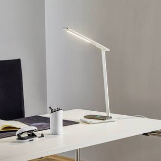 LED bureaulamp Orbit met inductie zilver wit, zilver