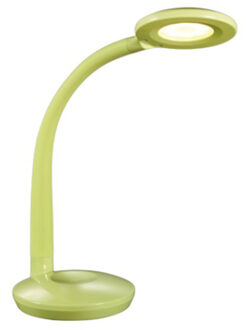 Led Bureaulamp - Tafelverlichting - Trion Kori - 3w - Warm Wit 3000k - Dimbaar - Rond - Mat Groen - Kunststof