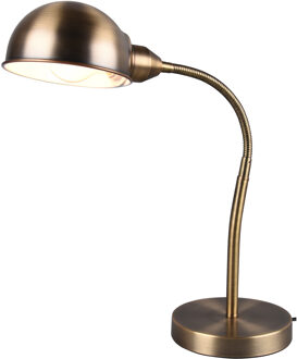 LED Bureaulamp - Tafelverlichting - Trion Pirle - E27 Fitting - Rond - Mat Goud - Aluminium Goudkleurig