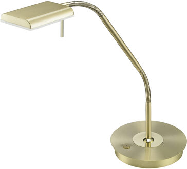 LED Bureaulamp - Trion Bernaro - 12W - Warm Wit 3000K - Dimbaar - Rond - Mat Goud - Aluminium Goudkleurig