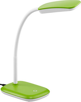 LED Bureaulamp - Trion Bolina - 3W - Warm Wit 3000K - Dimbaar - Rechthoek - Glans Groen - Kunststof