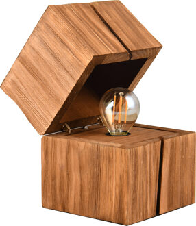 LED Bureaulamp - Trion Bomo - E14 Fitting - 2W - Zeer Warm Wit 2700K - Bruin - Natuur Hout