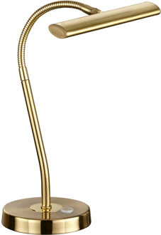 LED Bureaulamp - Trion Curty - 4W - Warm Wit 3000K - Dimbaar - Rond - Mat Goud - Aluminium Goudkleurig