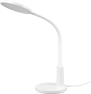 LED Bureaulamp - Trion Laly - 8.4W - Natuurlijk Wit 4000K - Timer - Aanraakschakelaar - Wit - Kunststof