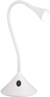 LED Bureaulamp - Trion Vipa - 3W - Warm Wit 3000K - Rond - Mat Wit - Kunststof