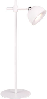 LED Bureaulamp - Trion Xavi - 3W - Warm Wit 3000K - Oplaadbaar - Rond - Mat Wit - Kunststof