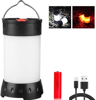 Led Camping Licht Usb Oplaadbare Camping Lamp Met Opknoping Haak Waterdicht Werk Licht 5 Modi Magnetische Staart Noodverlichting