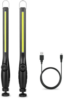 LED Car Repair Rechargeable COB with Power Indicator Work Light Magnetic Base 360 Rotation 2pieces