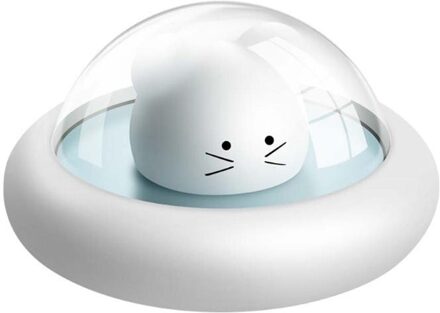 Led Cartoon Opladen Kleine Bureaulamp Usb Draadloze Muis Nachtlampje L74A blauw